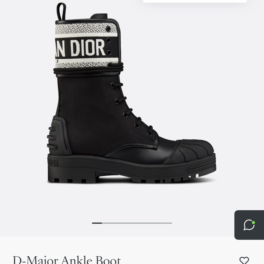Dior Black and White Combat Boots